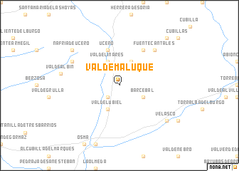 map of Valdemaluque