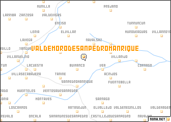 map of Valdemoro de San Pedro Manrique