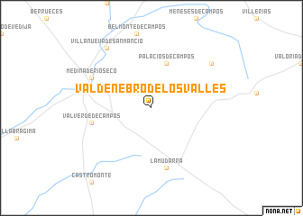 map of Valdenebro de los Valles