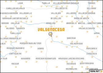 map of Valdenoceda