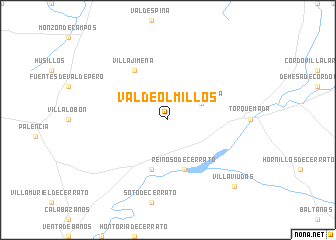 map of Valdeolmillos