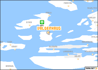 map of Valderhaug