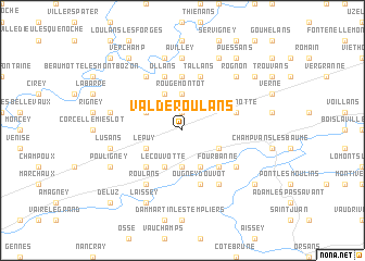 map of Val-de-Roulans