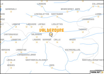 map of Valderoure