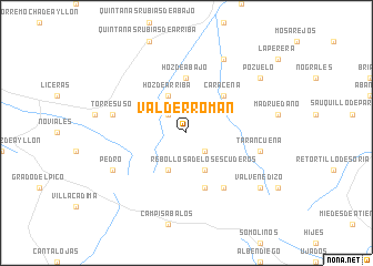 map of Valderromán