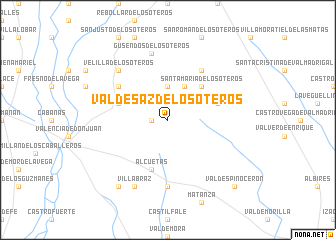 map of Valdesaz de los Oteros