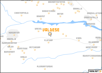 map of Valdese