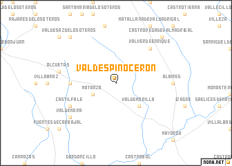 map of Valdespino Cerón