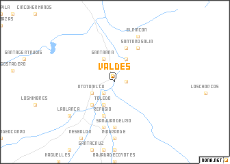 map of Valdés