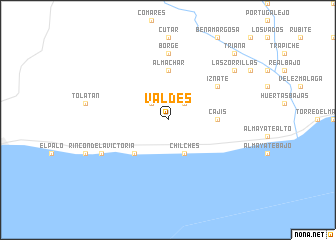 map of Valdés
