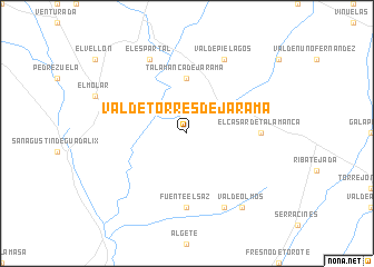 map of Valdetorres de Jarama