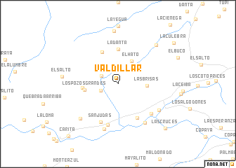 map of Valdillar