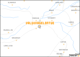 map of Valdivia de Lontué