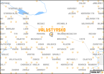 map of Valdštýnsko