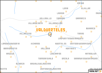 map of Valduérteles