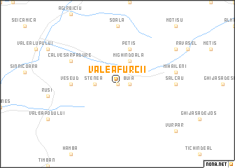 map of Valea Furcii