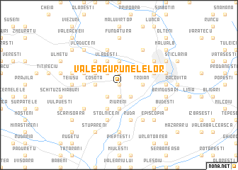 map of Valea Gurunelelor