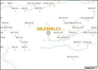 map of Valea Malcii