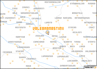 map of Valea Mănăstirii