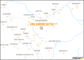 map of Valea Răchitei