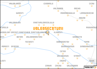 map of Valea Secăturii