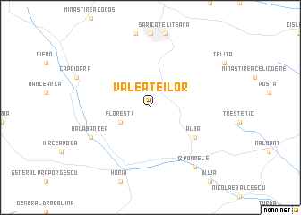 map of Valea Teilor