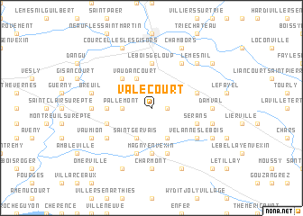 map of Valécourt
