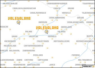 map of Vale da Lama