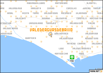 map of Vale de Águas de Baixo