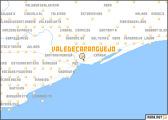 map of Vale de Caranguejo