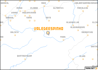 map of Vale de Espinho