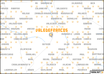 map of Vale de Francos