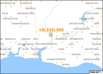 map of Vale de Lama