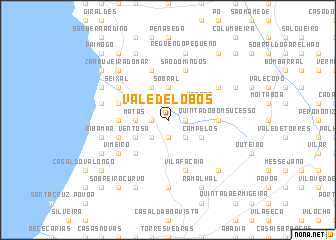 map of Vale de Lobos