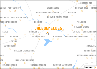 map of Vale de Melões