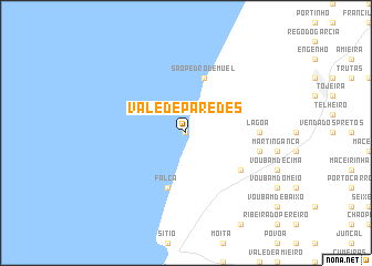 map of Vale de Paredes