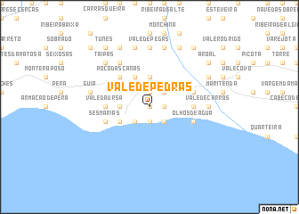 map of Vale de Pedras