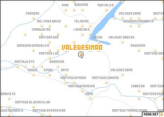 map of Vale de Simão