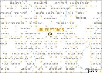 map of Vale de Todos
