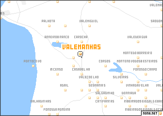 map of Vale Manhãs