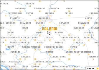 map of Valėnai