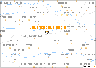 map of Valence-dʼAlbigeois