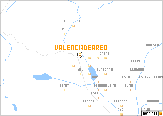 map of Valencia de Areo