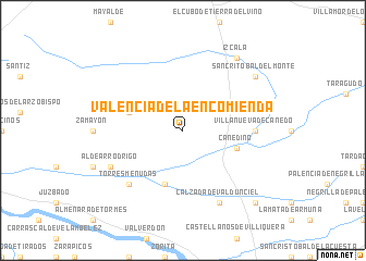 map of Valencia de la Encomienda