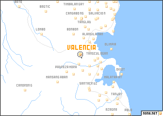 Valencia Negros Oriental Map Valencia (Philippines) Map - Nona.net