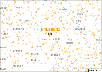 map of Valenčići