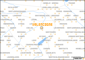 map of Valencogne