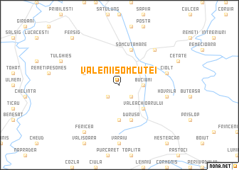 map of Vălenii Şomcutei