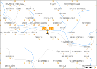 map of Văleni