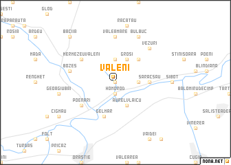 map of Văleni